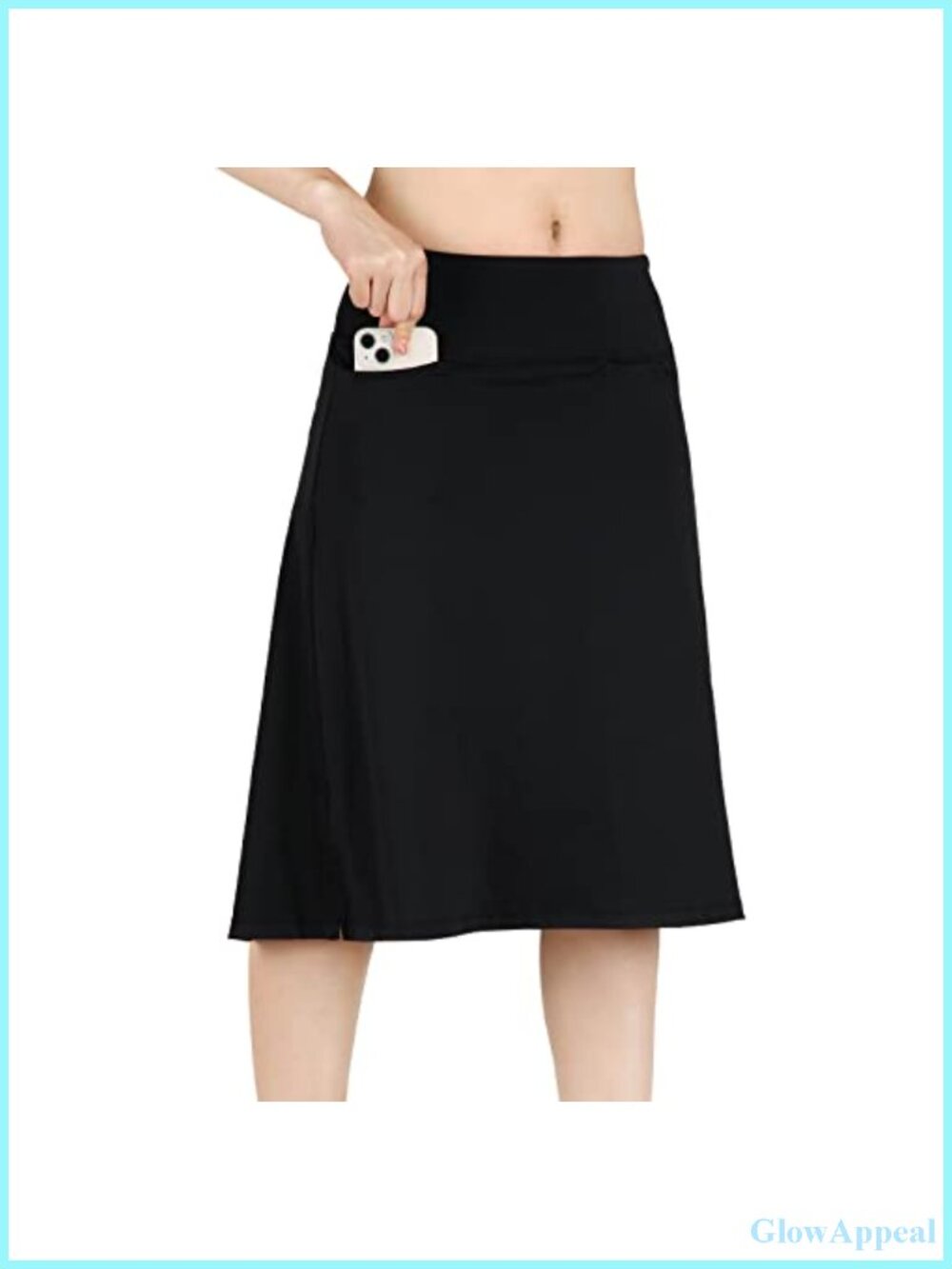 Women's Knee Length Skorts with Pockets Athletic Midi Skirt